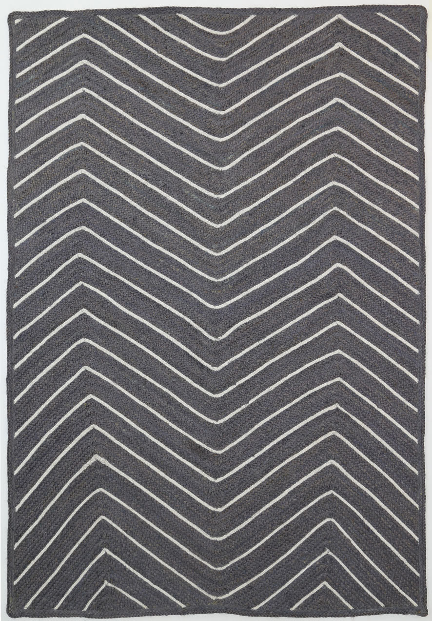 Tovia Grey Chevron Rug