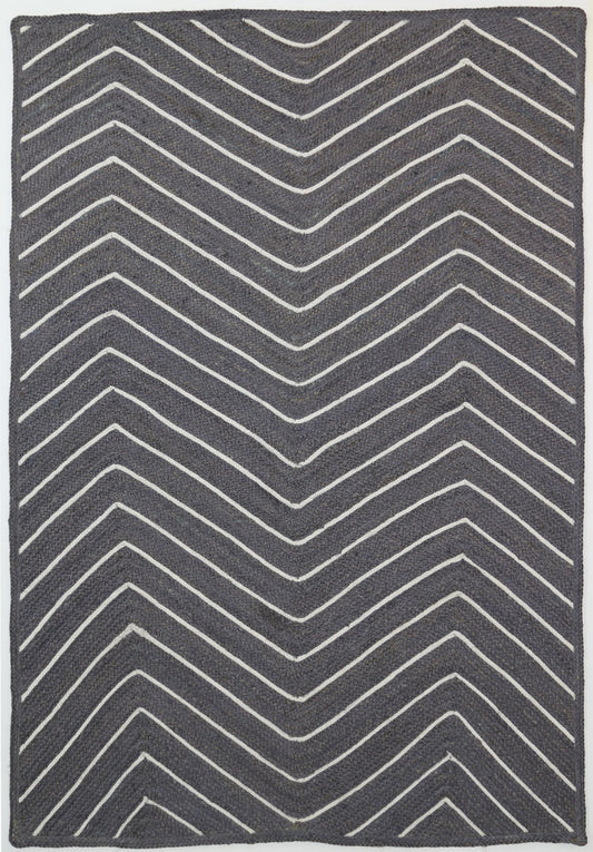 Tovia Grey Chevron Rug