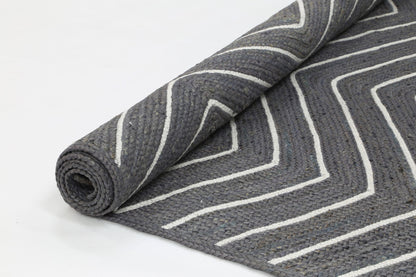 Verdan Grey Chevron Rug