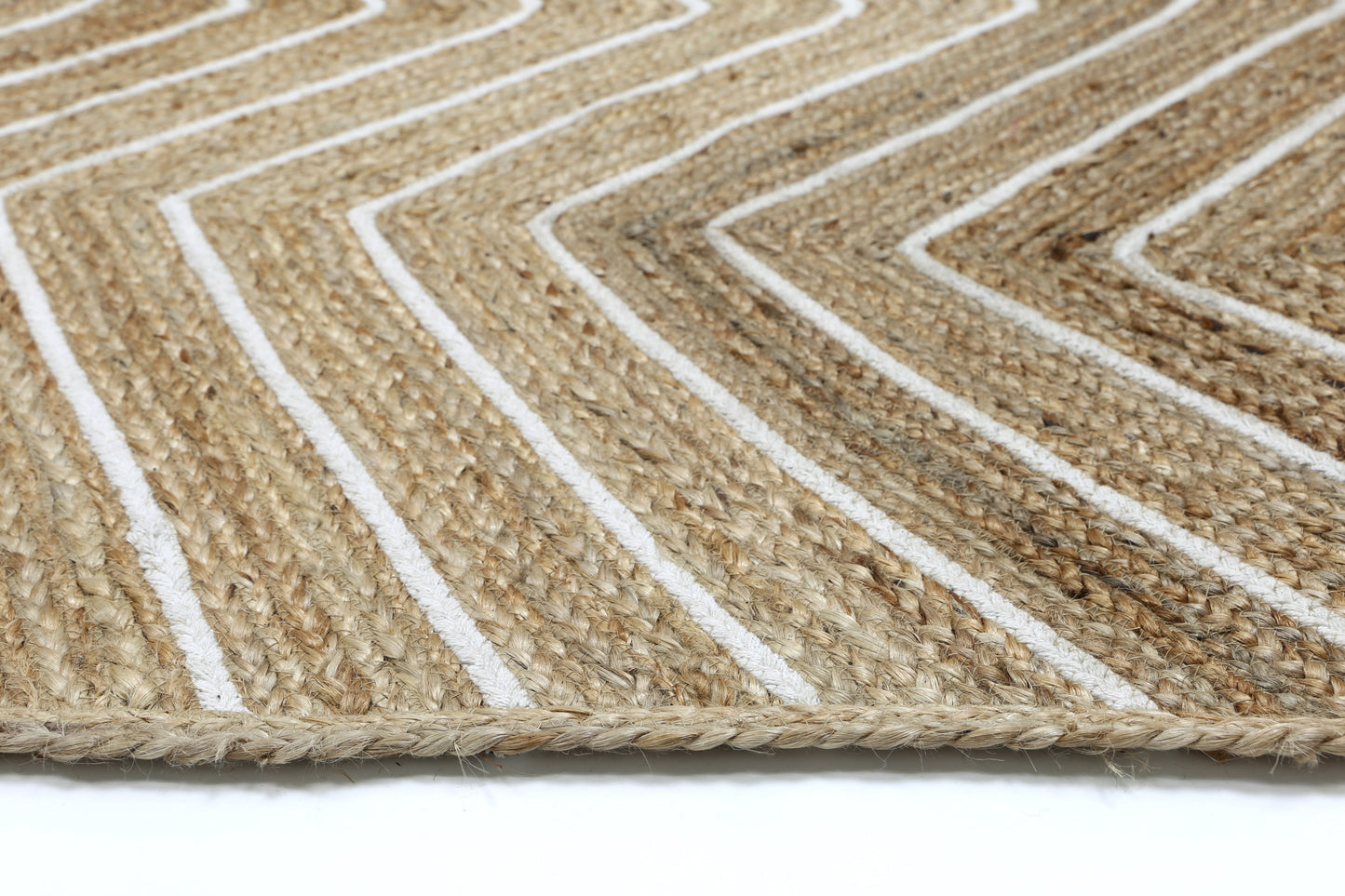 Verdan Beige Chevron Rug