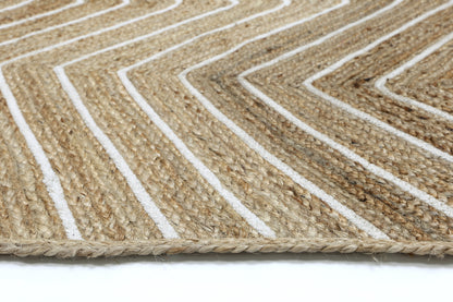 Verdan Beige Chevron Rug