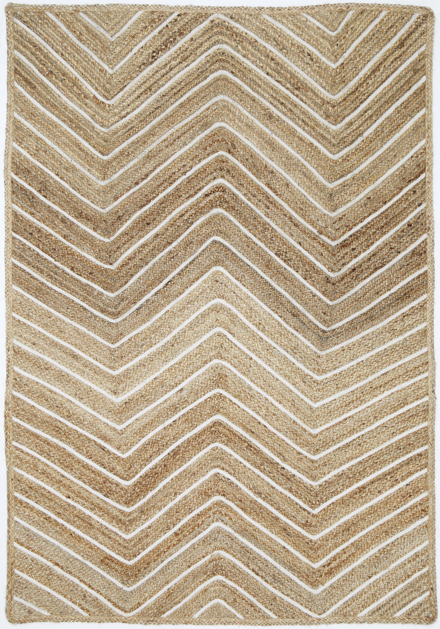 Verdan Beige Chevron Rug