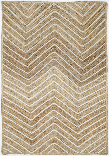 Verdan Beige Chevron Rug