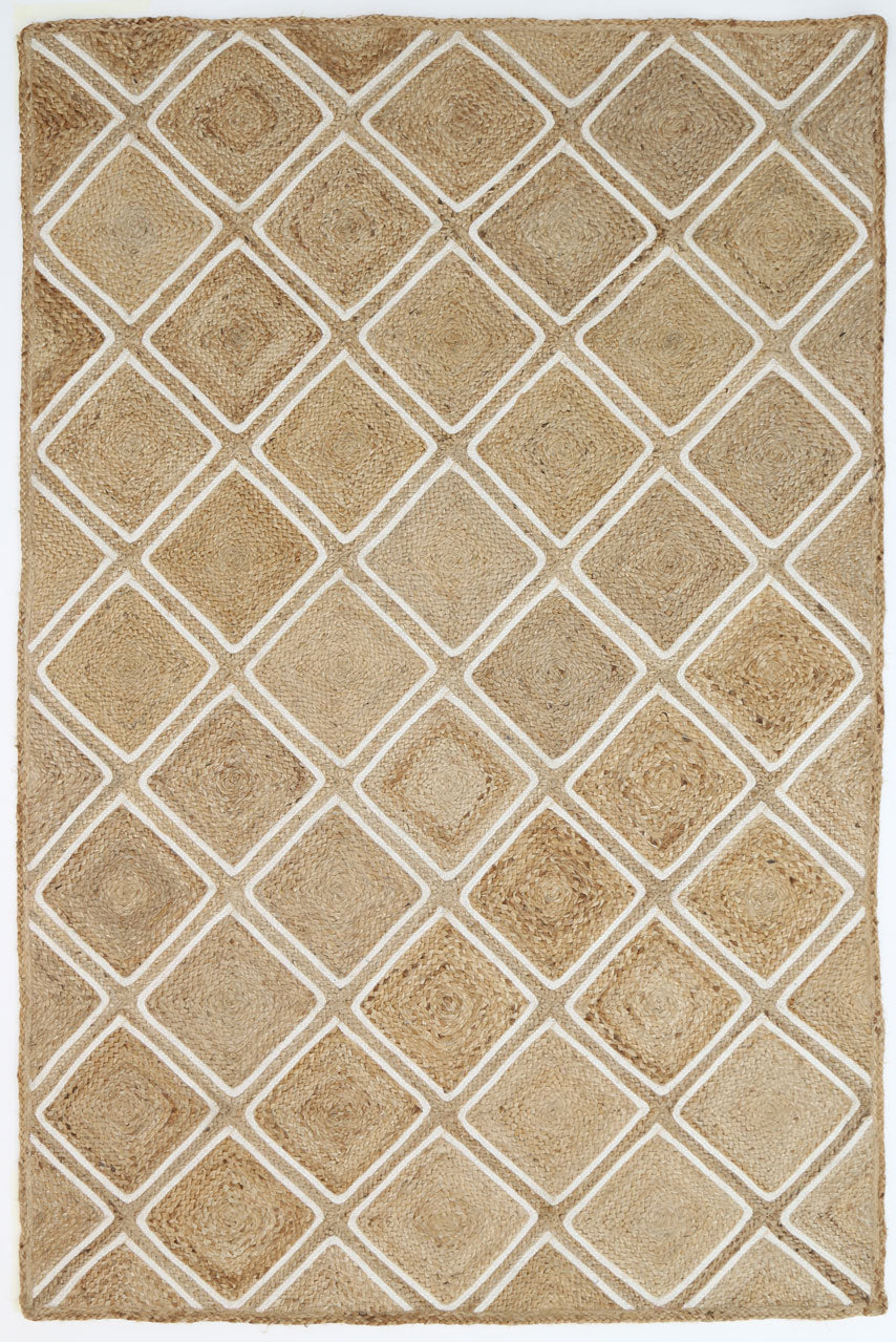 Tovia Beige Parquetry Rug