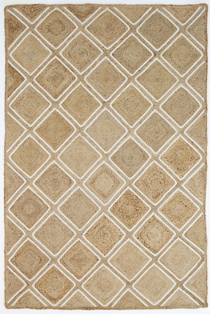 Tovia Beige Parquetry Rug