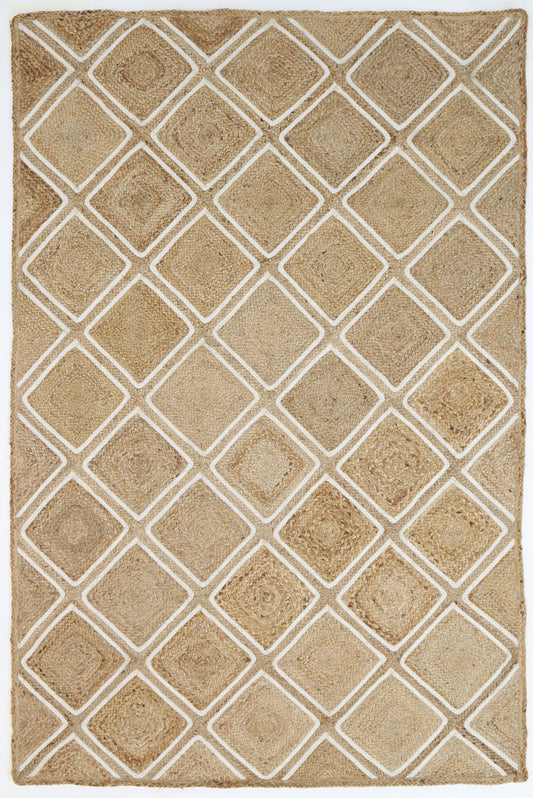 Verdan Beige Parquetry Rug