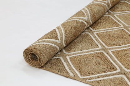 Tovia Beige Parquetry Rug