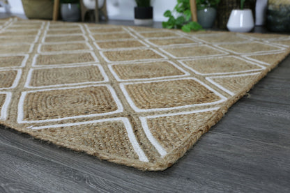 Tovia Beige Parquetry Rug