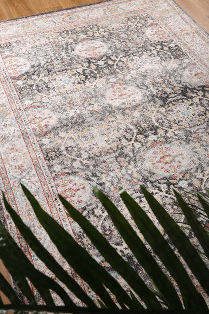 Lysia Shang Ogee Black and Red Rug