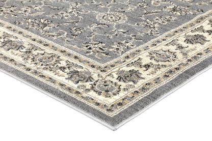 Axelle Grey Cream Border Rug