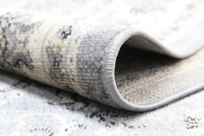 Axelle Grey Cream Border Rug