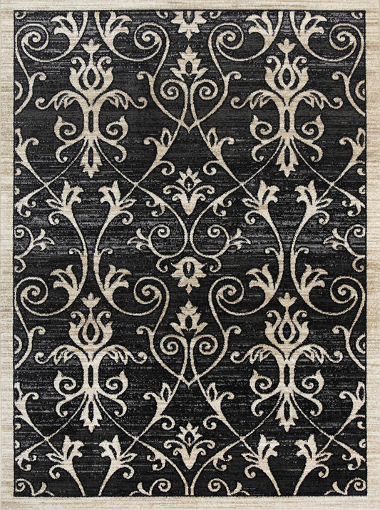 Axelle Vines Grey Beige Rug