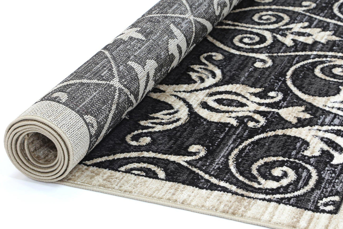 Axelle Vines Grey Beige Rug