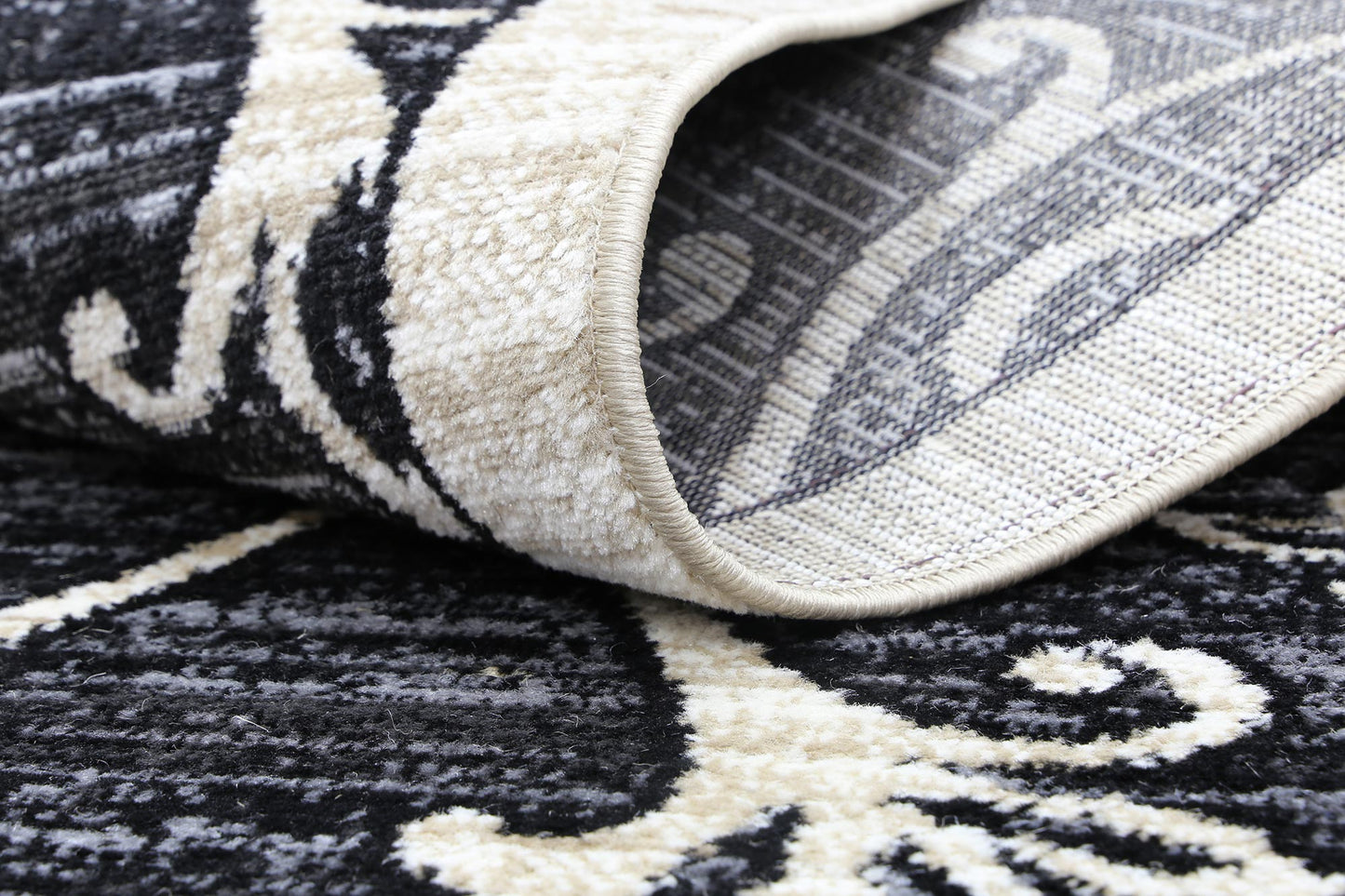 Axelle Vines Grey Beige Rug