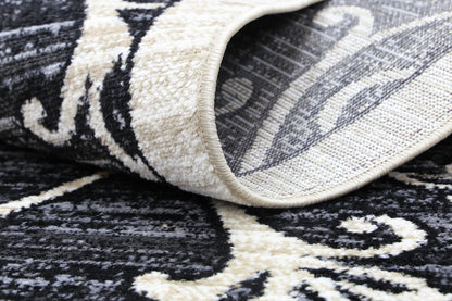 Axelle Vines Grey Beige Rug