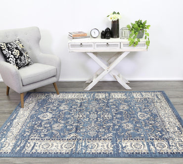 Axelle Ziegler Distressed Navy Rug
