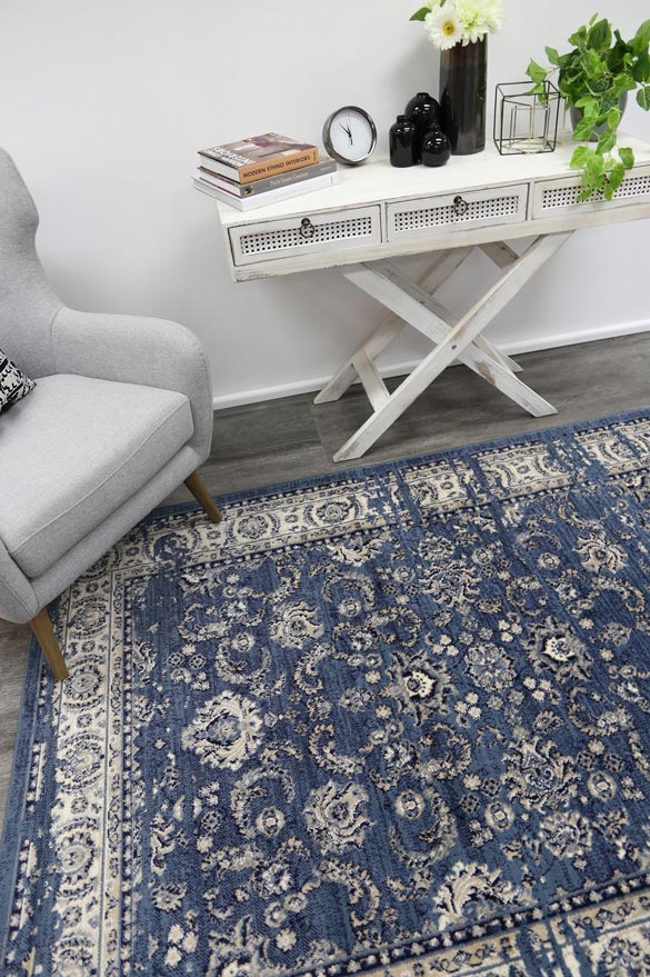 Axelle Ziegler Distressed Navy Rug
