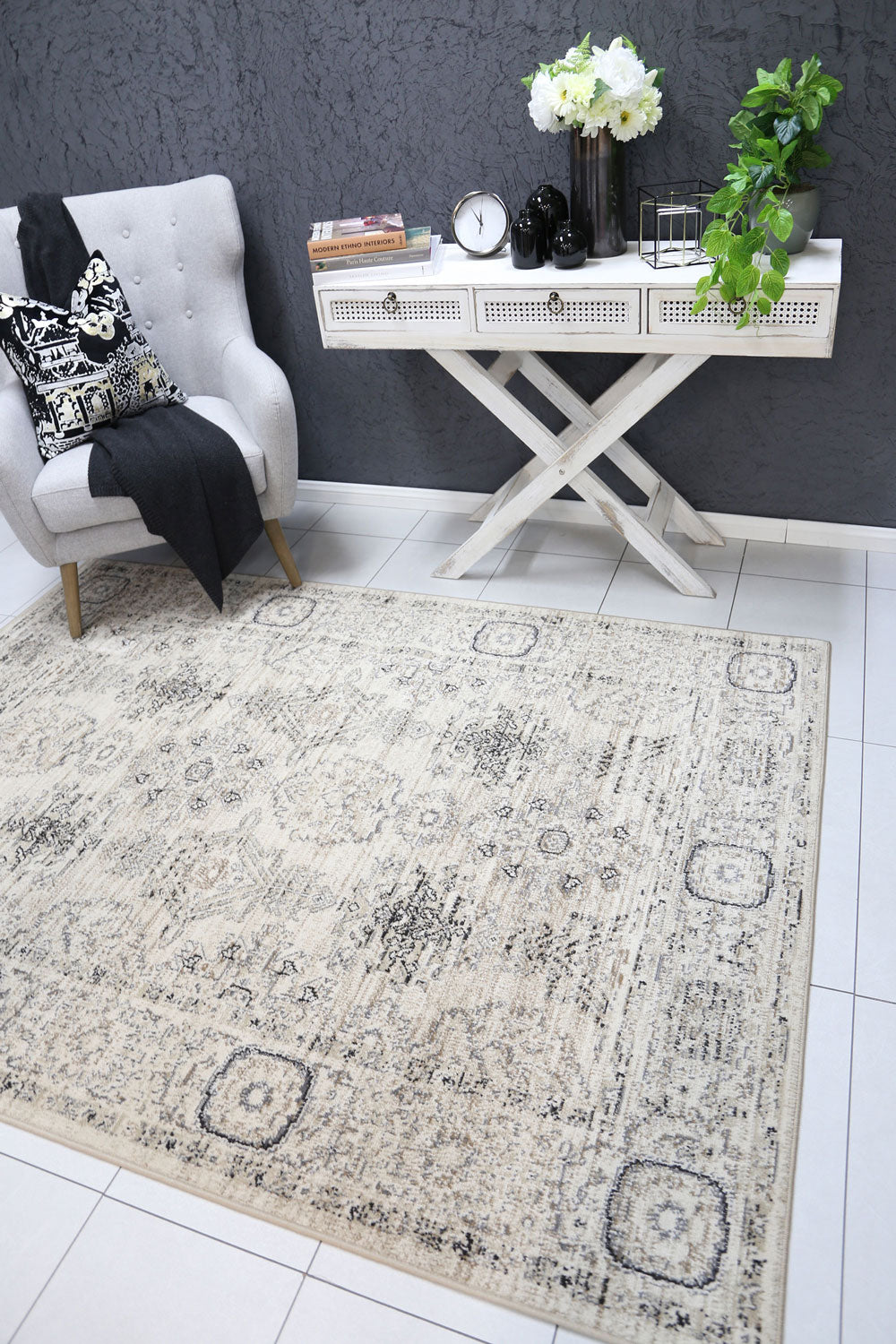 Axelle Ziegler Cream Grey Rug