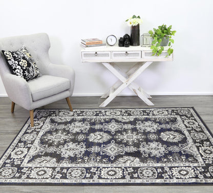 Axelle Ziegler Navy Grey Rug