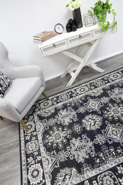 Axelle Ziegler Navy Grey Rug