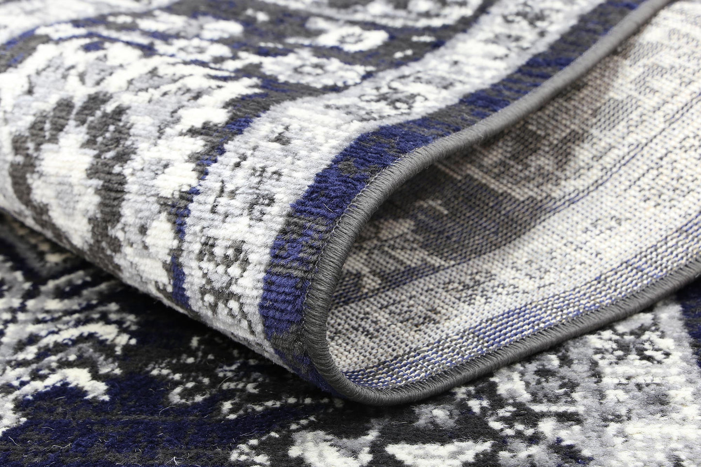 Axelle Ziegler Navy Grey Rug
