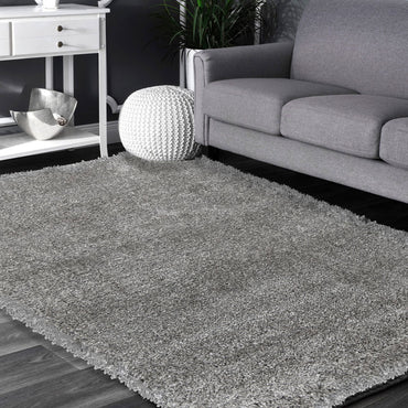 Syra Grey Shaggy Rug