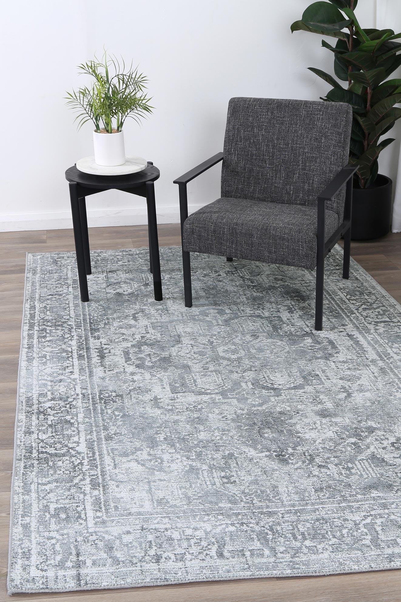 Santorini Arbela Charcoal Rug - VTL1011-00