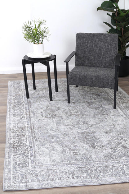 Santorini Arbela Grey Washable Rug - VTL1011-02