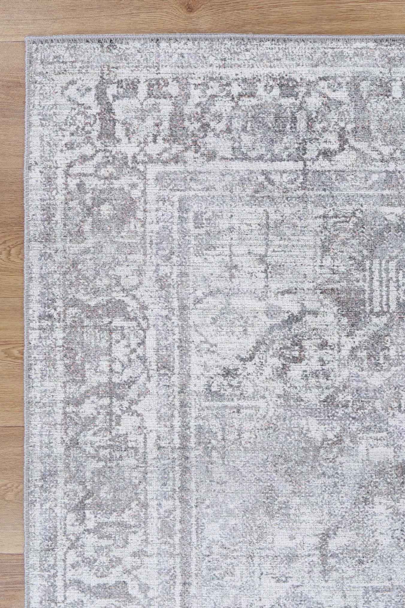 Santorini Arbela Grey Washable Rug - VTL1011-02
