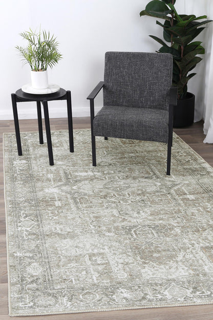 Santorini Nuzi Neutral Washable Rug - VTL1190-01
