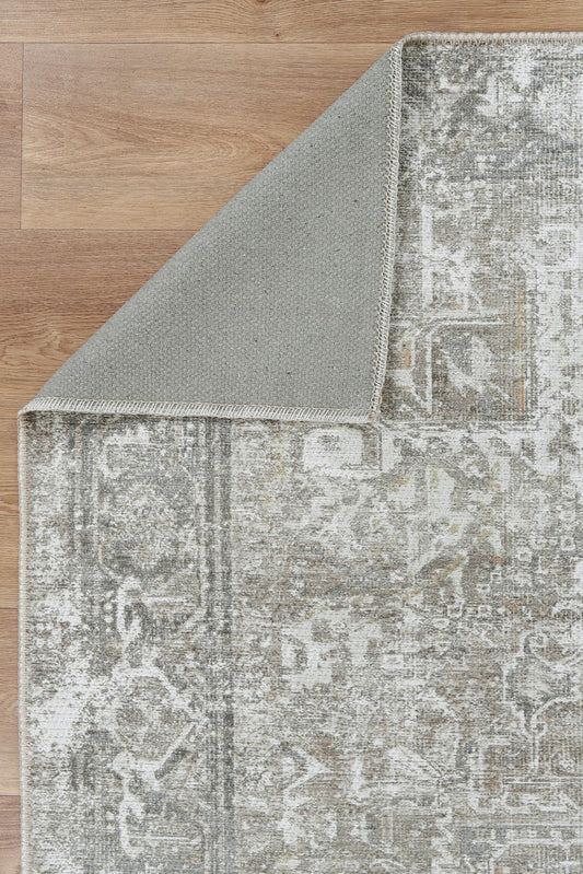 Santorini Nuzi Neutral Washable Rug - VTL1190-01