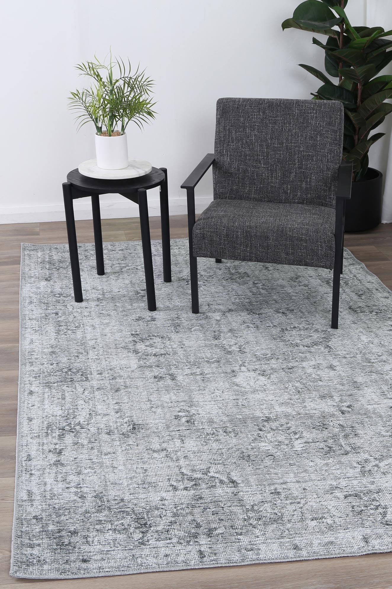 Santorini Tuttul Grey Washable Rug - VTL1191-01
