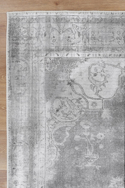 Santorini Isin Light Grey Washable Rug - VTL1192-01