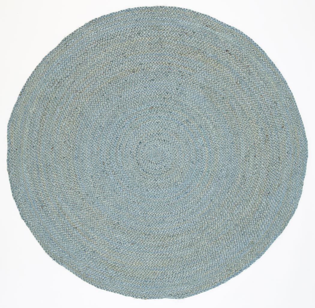 Canvessa Tundra Blue Jute Round Rug