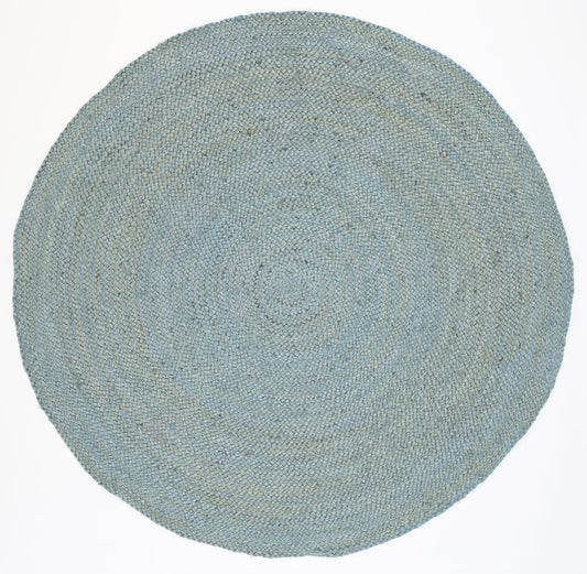 Canvessa Tundra Blue Jute Round Rug