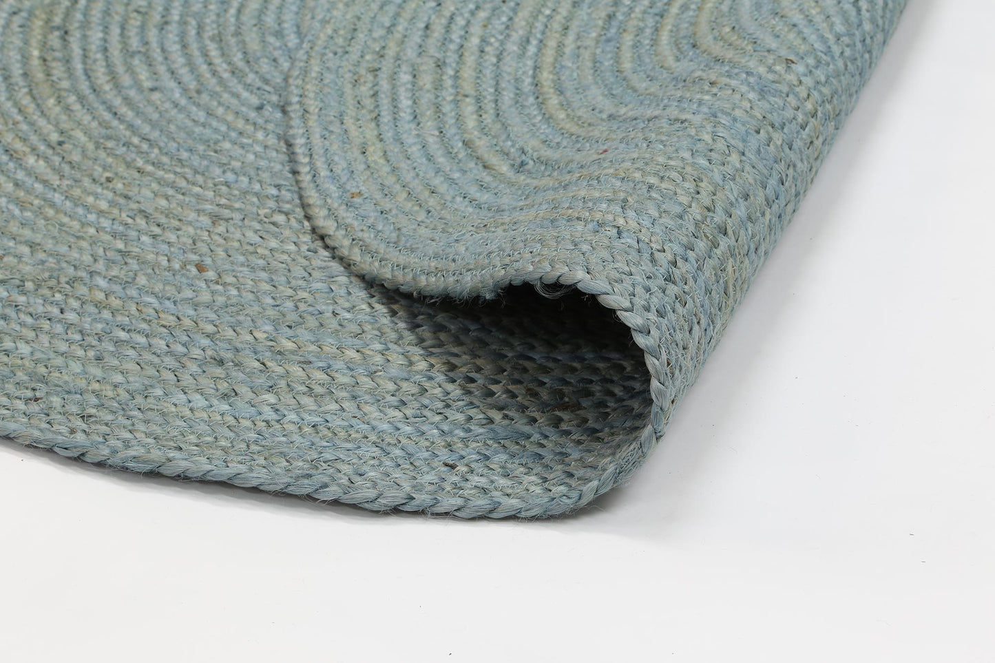 Canvessa Tundra Blue Jute Round Rug