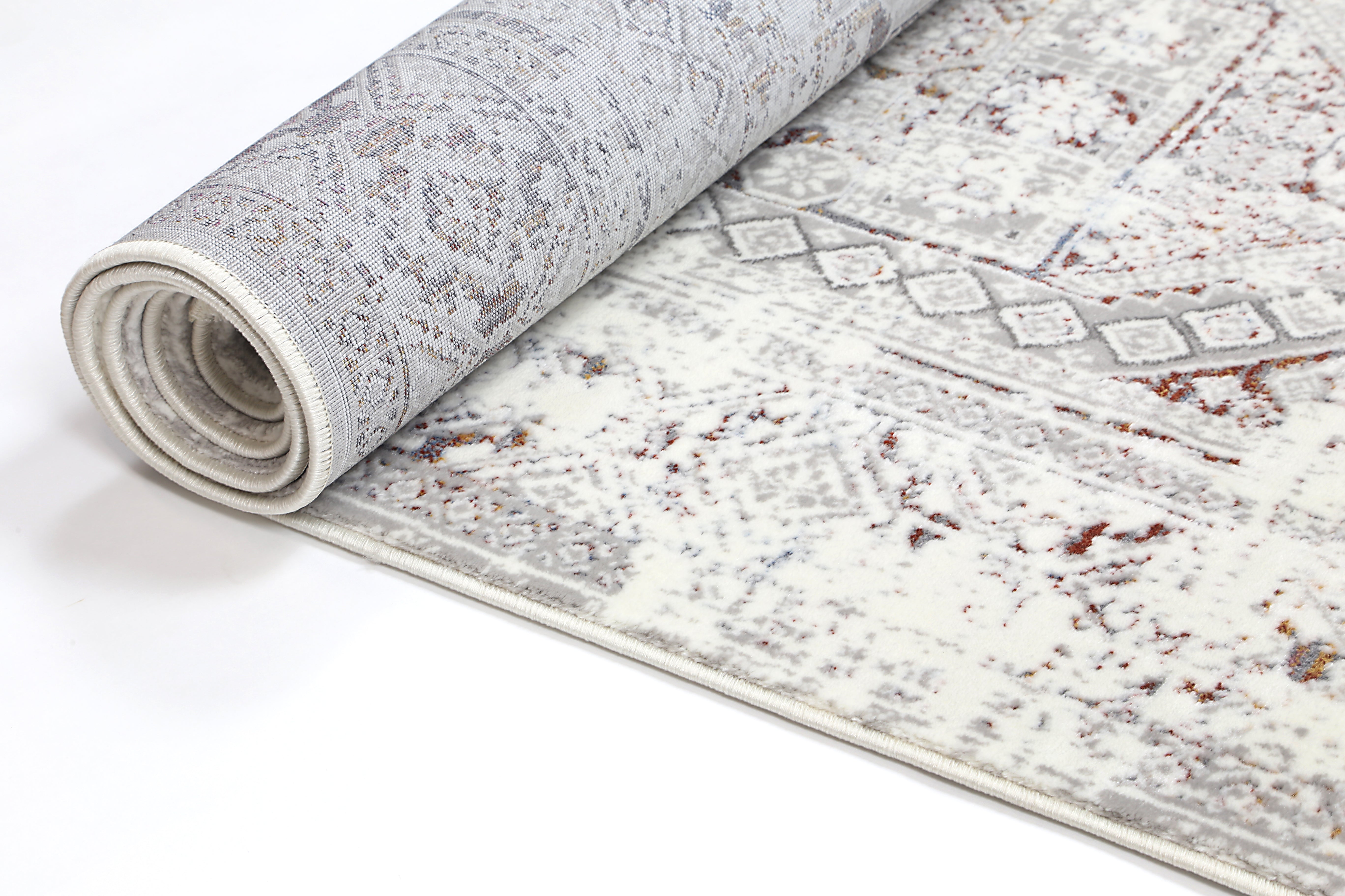 Evara Panel Grey Multi Rug