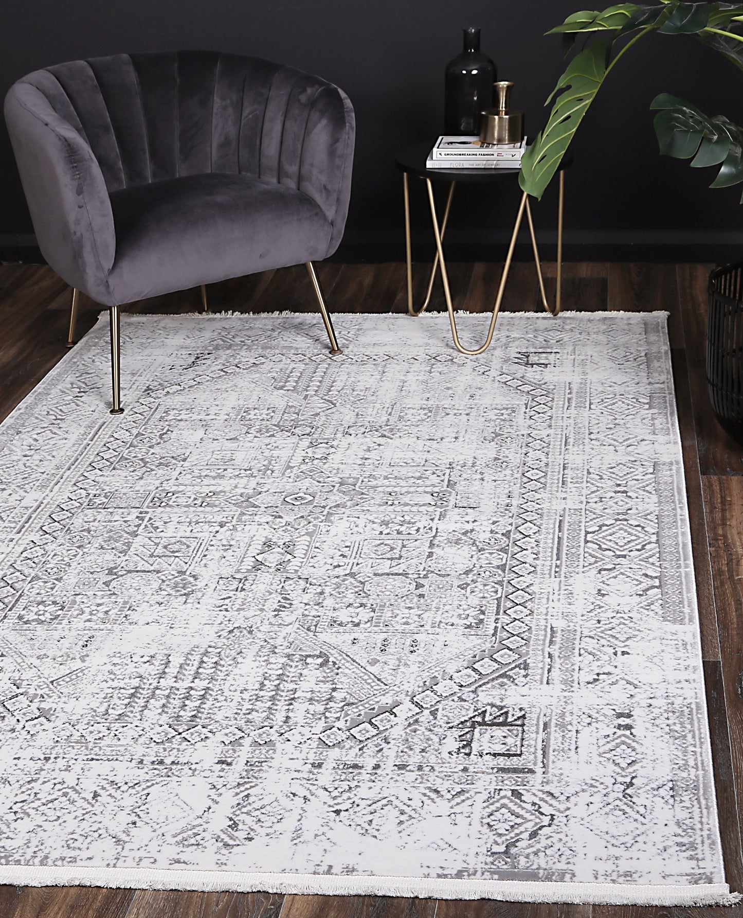 Evara Panel Grey Rug