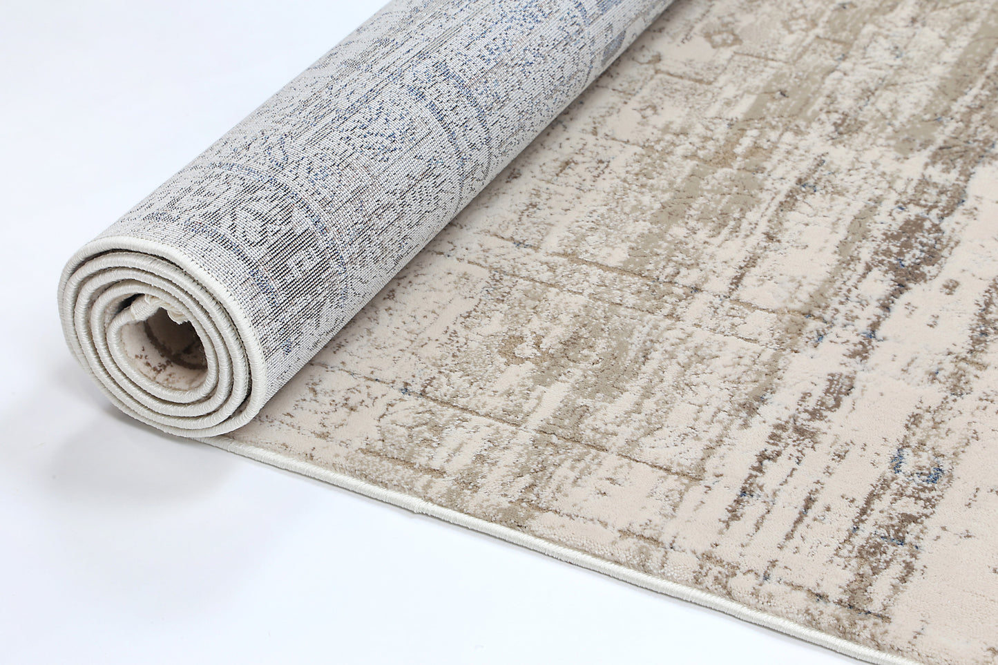 Evara Traditional Beige Blue Rug