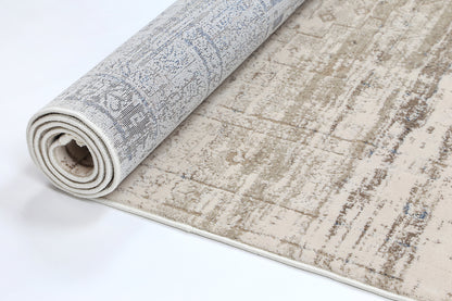 Evara Traditional Beige Blue Rug