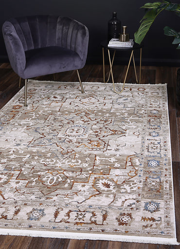 Evara Medalion Beige Multi Rug