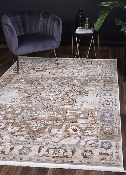 Evara Medalion Beige Multi Rug
