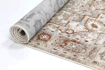 Evara Medalion Beige Multi Rug