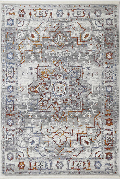 Evara Medalion Grey Multi Rug