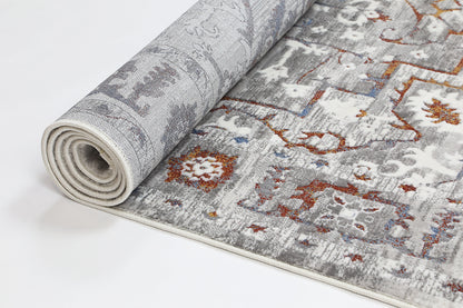 Evara Medalion Grey Multi Rug