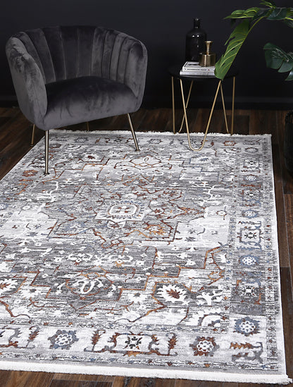 Evara Medalion Grey Multi Rug
