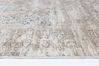 Evara Medalion Beige Blue Rug