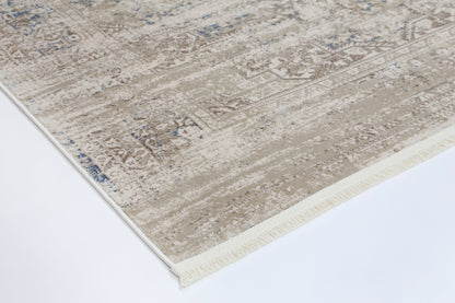 Evara Medalion Beige Blue Rug