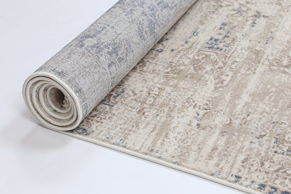Evara Medalion Beige Blue Rug