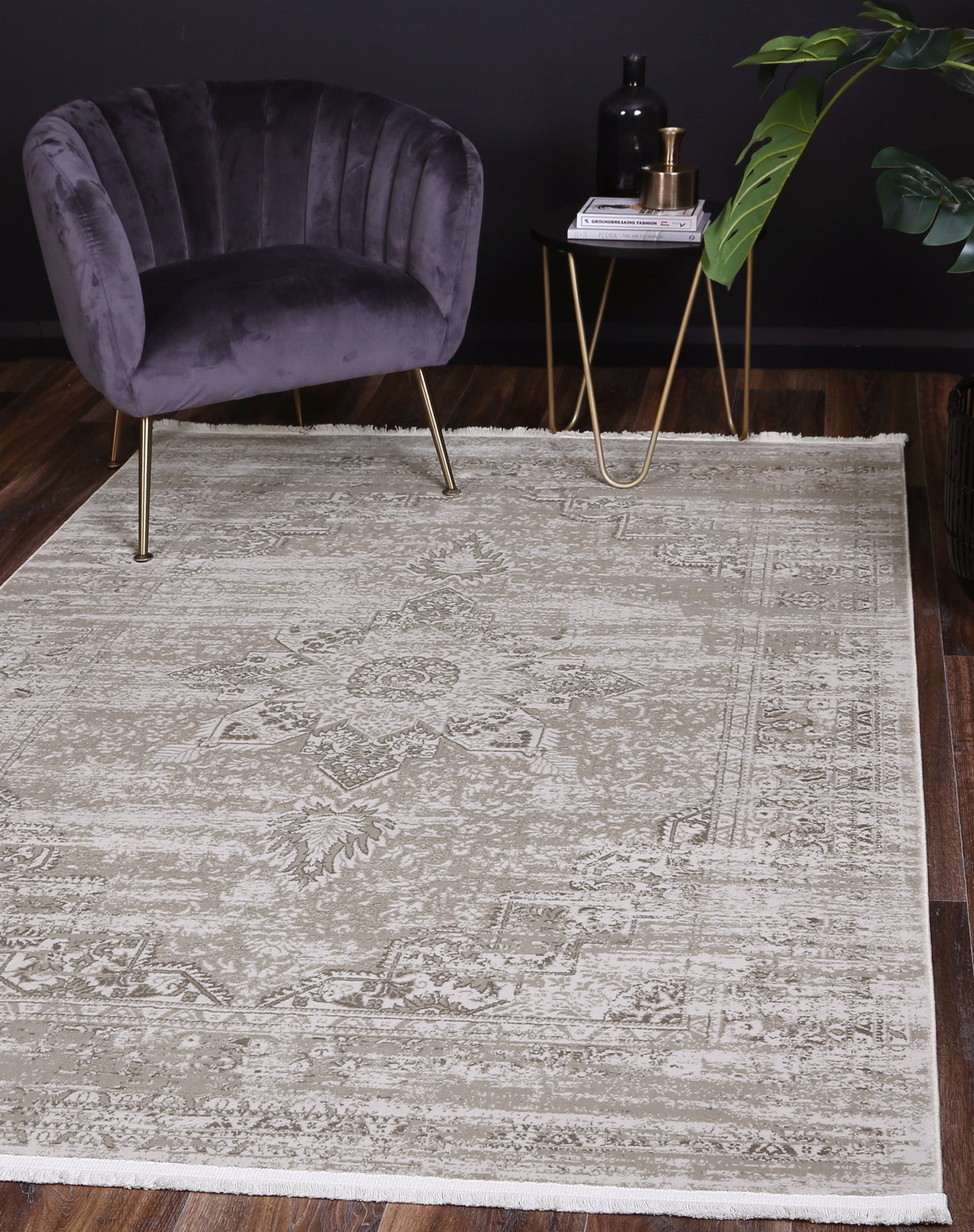 Evara Medalion Beige Rug